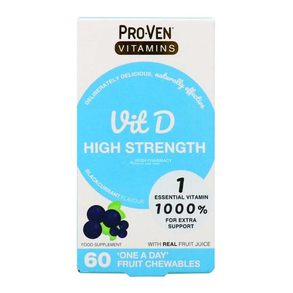 Pro-Ven Vitamins Vitamin D High Strength Fruit Chewables 60 Pack Vitamins & Supplements Pro-Ven Vitamins Vitamin D High Strength Fruit Chewables 60 Pack