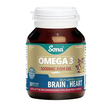 Sona Omega 3 1000mg Fish Oil Capsules 30 Pack Vitamins &amp; Supplements Sona Omega 3 1000mg Fish Oil Capsules 30 Pack