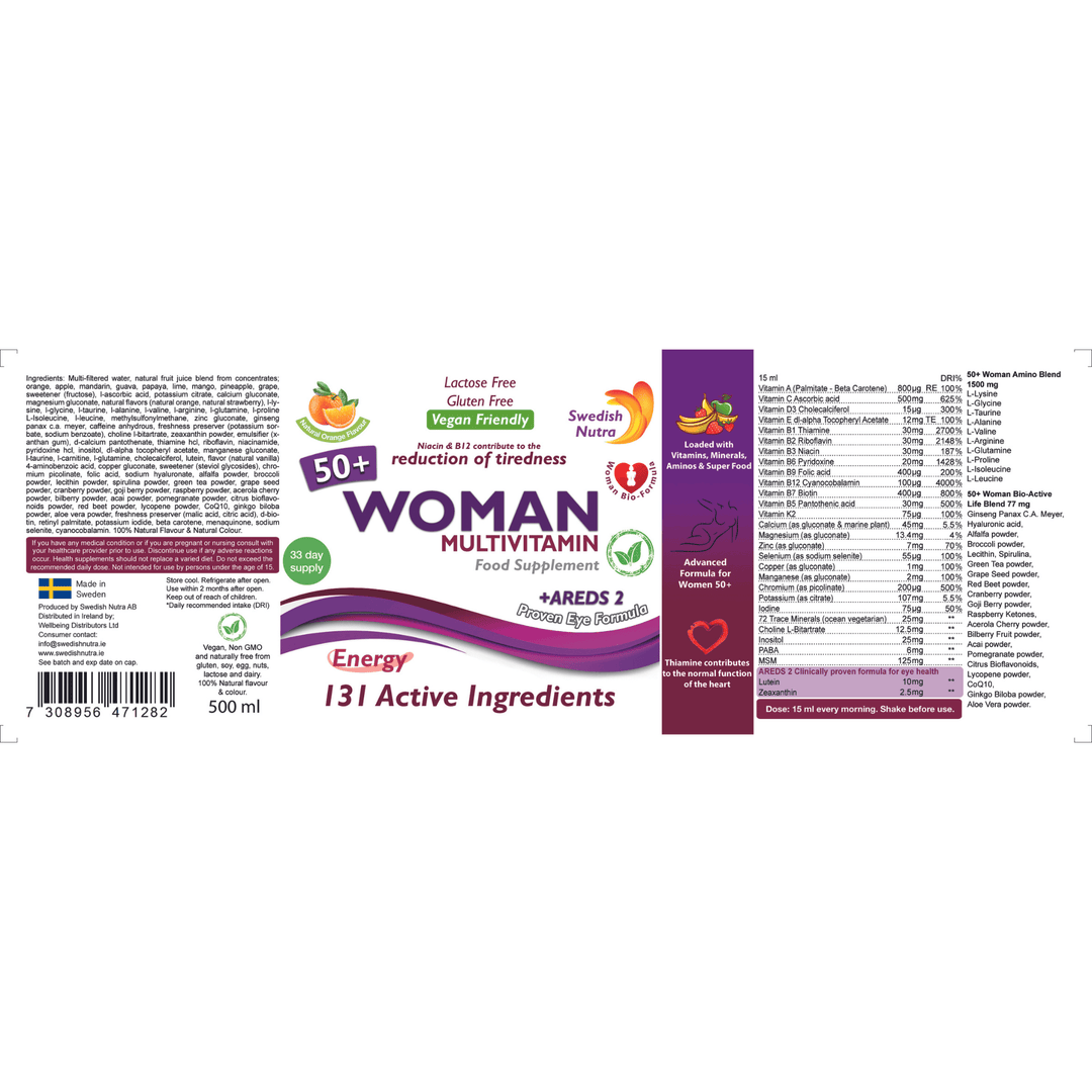 Swedish Nutra Woman 50+ 500ml Vitamins & Supplements