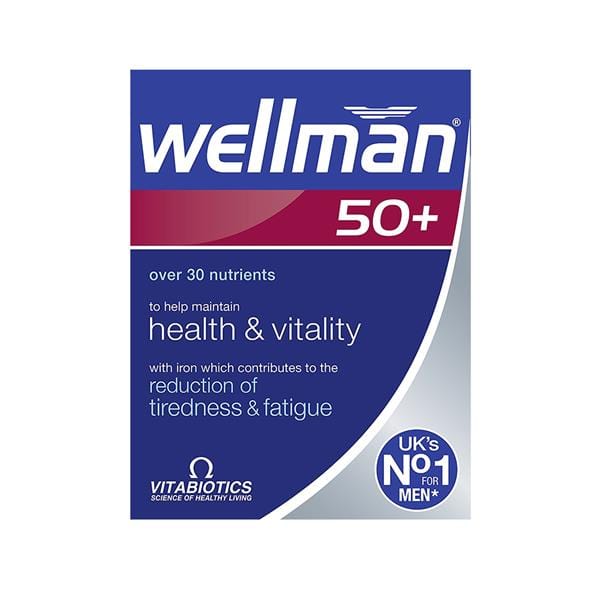 Vitabiotics Wellman 50+ 30 Tablets Vitamins & Supplements