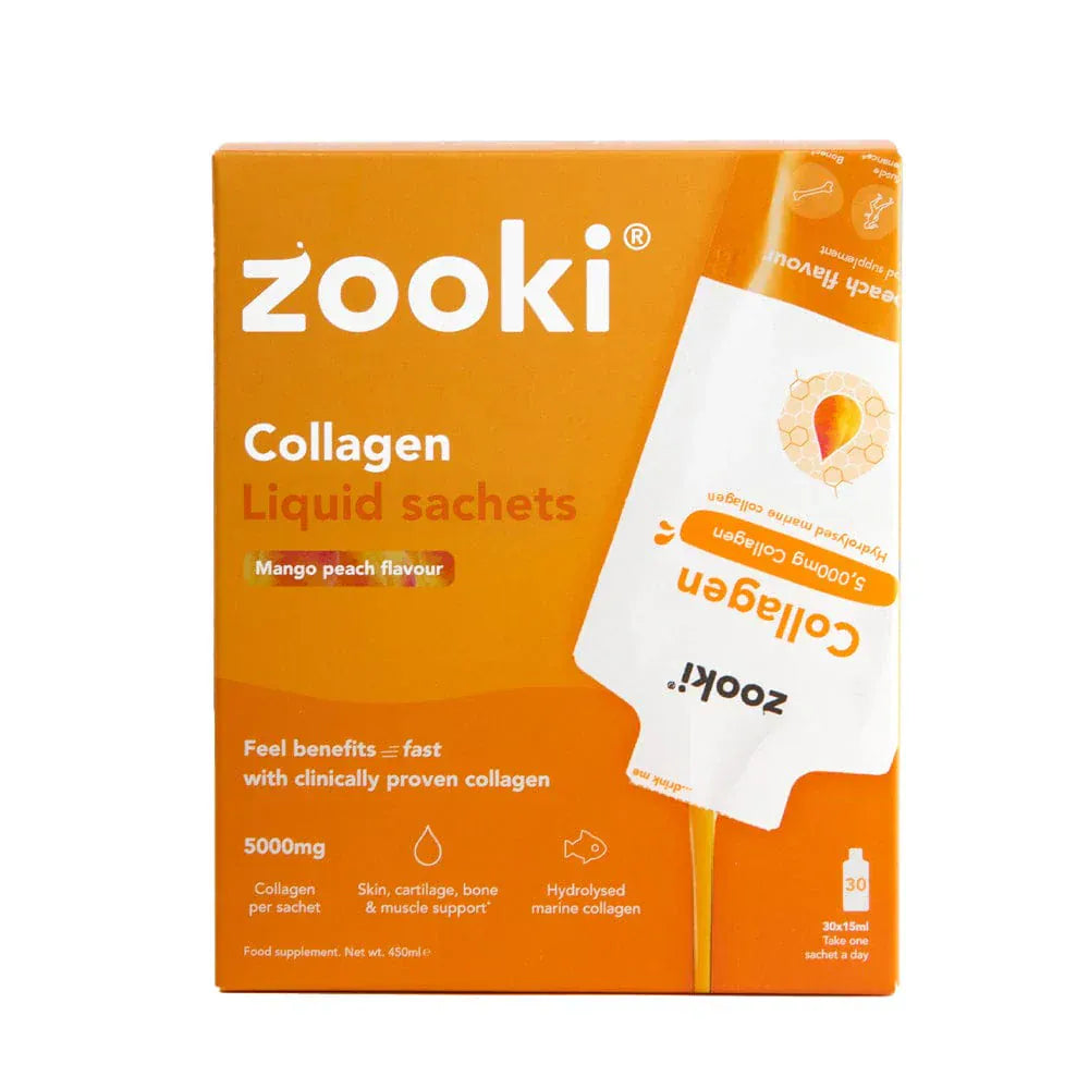 Zooki Collagen Liquid Sachets Mango Peach 30 Vitamins & Supplements Zooki Collagen Liquid Sachets Mango Peach 30
