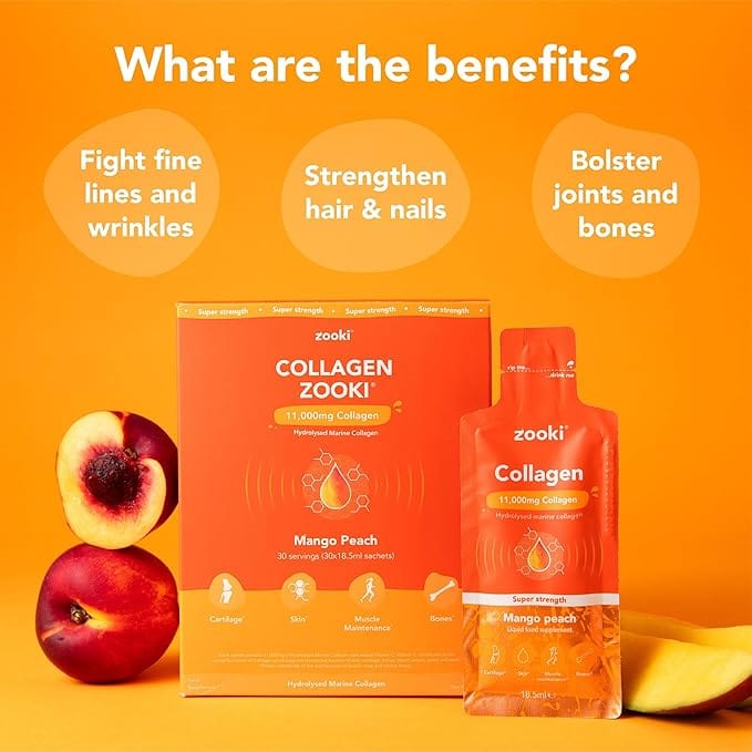 Zooki Super Strength Collagen Mango Peach 30 Vitamins & Supplements